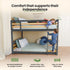 Solid Wood Twin Over Twin Bunk Bed For Kids