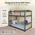 Solid Wood Twin Over Twin Bunk Bed For Kids