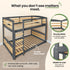 Solid Wood Twin Over Twin Bunk Bed For Kids