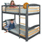 Solid Wood Twin Over Twin Bunk Bed For Kids