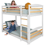 Solid Wood Twin Over Twin Bunk Bed For Kids