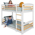 Solid Wood Twin Over Twin Bunk Bed For Kids