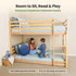 Solid Wood Twin Over Twin Bunk Bed For Kids