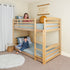 Solid Wood Twin Over Twin Bunk Bed For Kids
