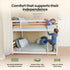 Solid Wood Twin Over Twin Bunk Bed For Kids