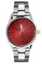 Burgundy Sunburst Watch