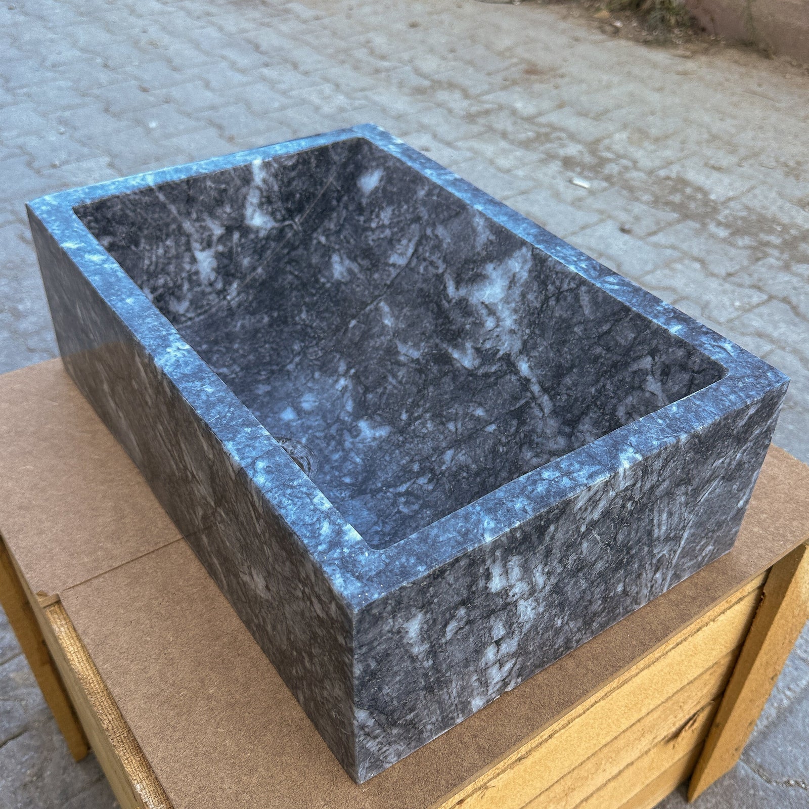 Bursa Gray Marble Rectangular Stone Sink Polished (W)12