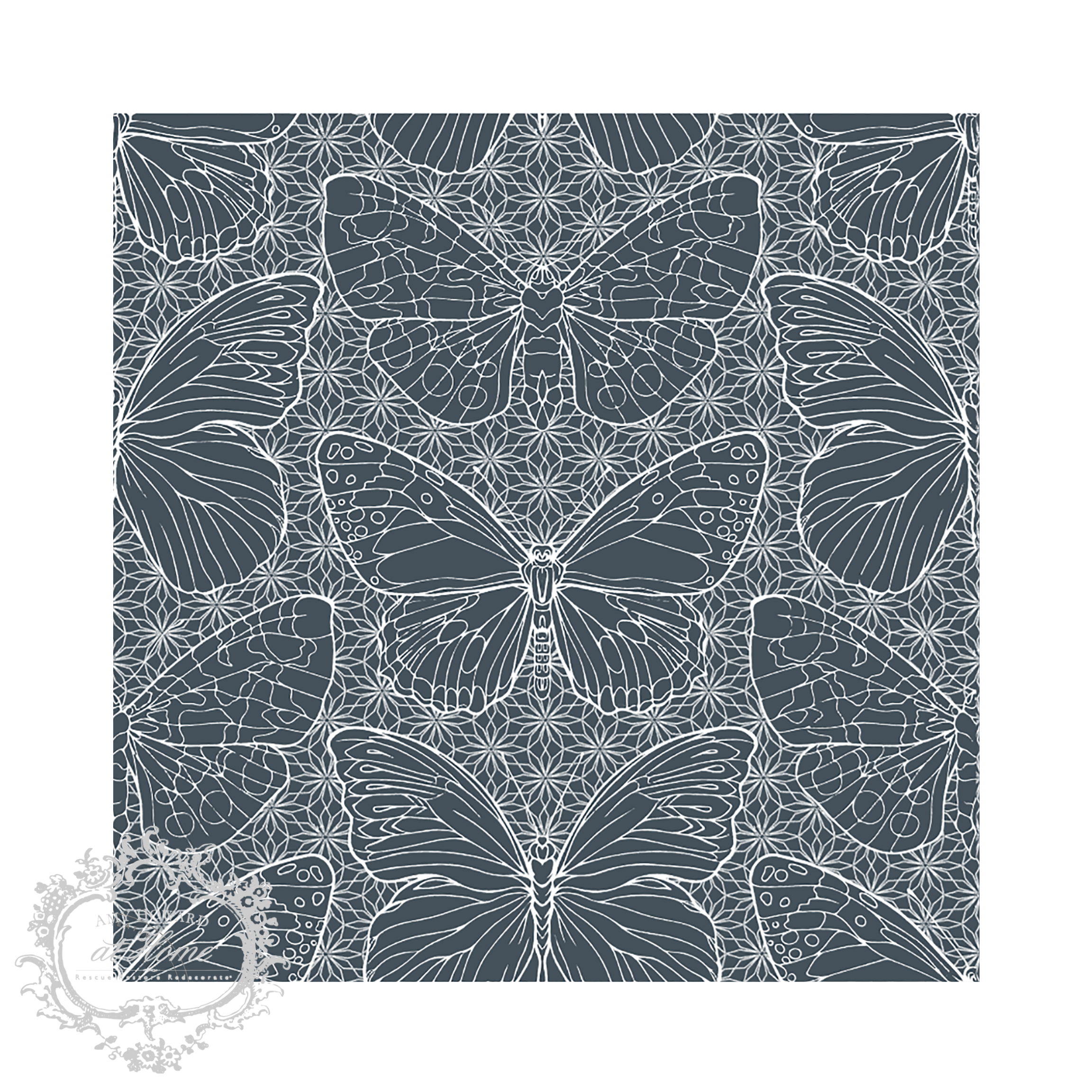 Butterflies Are Free - Mesh Stencil 12x12