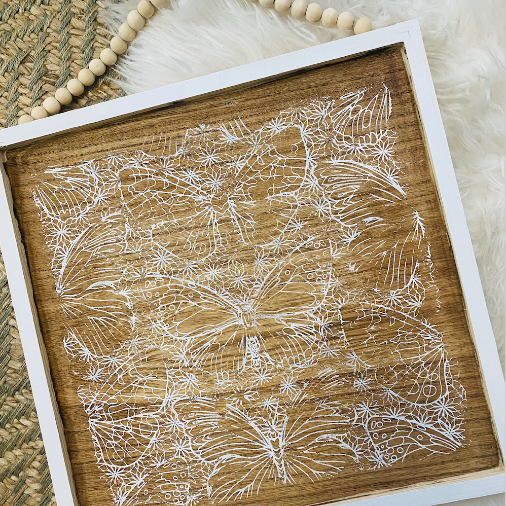 Butterflies Are Free - Mesh Stencil 12x12