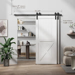 Bypass Sliding Barn Door Hardware Kit Basic J Pulley (No Door)