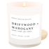 Driftwood and Mahogany Soy Candle - White Jar - 11 oz