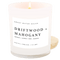 Driftwood and Mahogany Soy Candle - White Jar - 11 oz