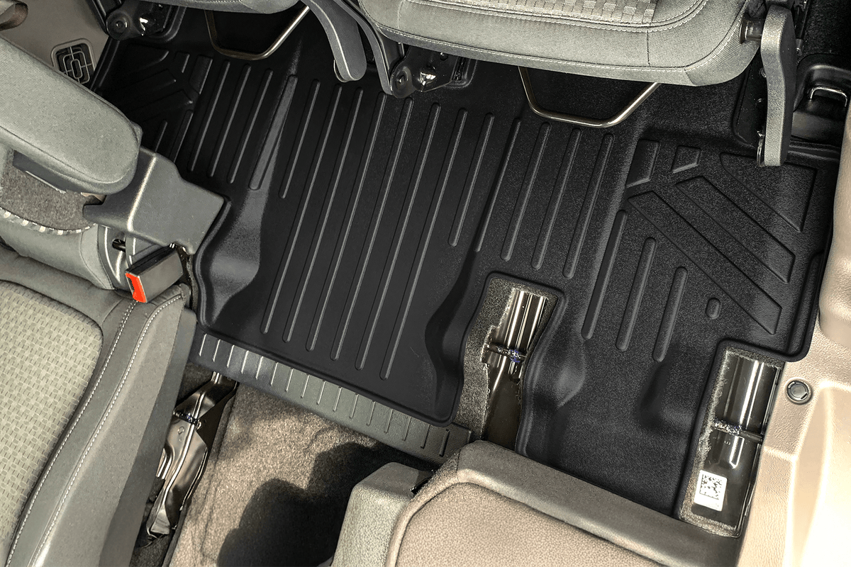 SMARTLINER Custom Fit Floor Liner Set Compatible With 2018-2025 Transit Connect With Vinyl Flooring and without secondary footrest (Short and Long Wheelbase)