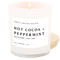 Hot Cocoa and Peppermint Soy Candle - White Jar - 11 oz