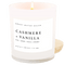 Cashmere and Vanilla Soy Candle - White Jar - 11 oz