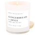 Gingerbread and Spice Soy Candle - White Jar - 11 oz
