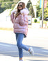 ⇆ Nicole Genuine Polar Fox Reversible Down Coat
