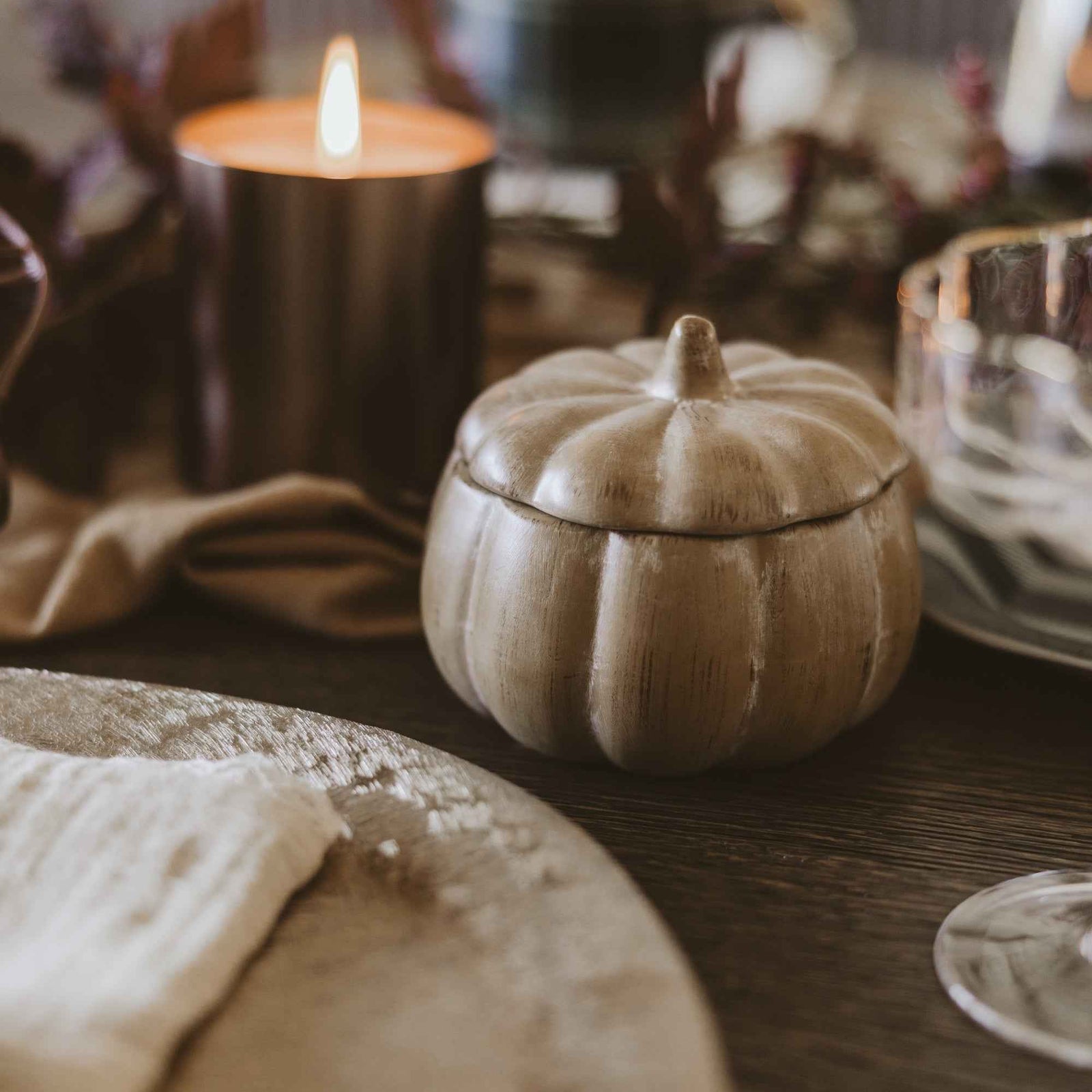 Pumpkin Spice Soy Candle - Ceramic Pumpkin Jar - 8 oz