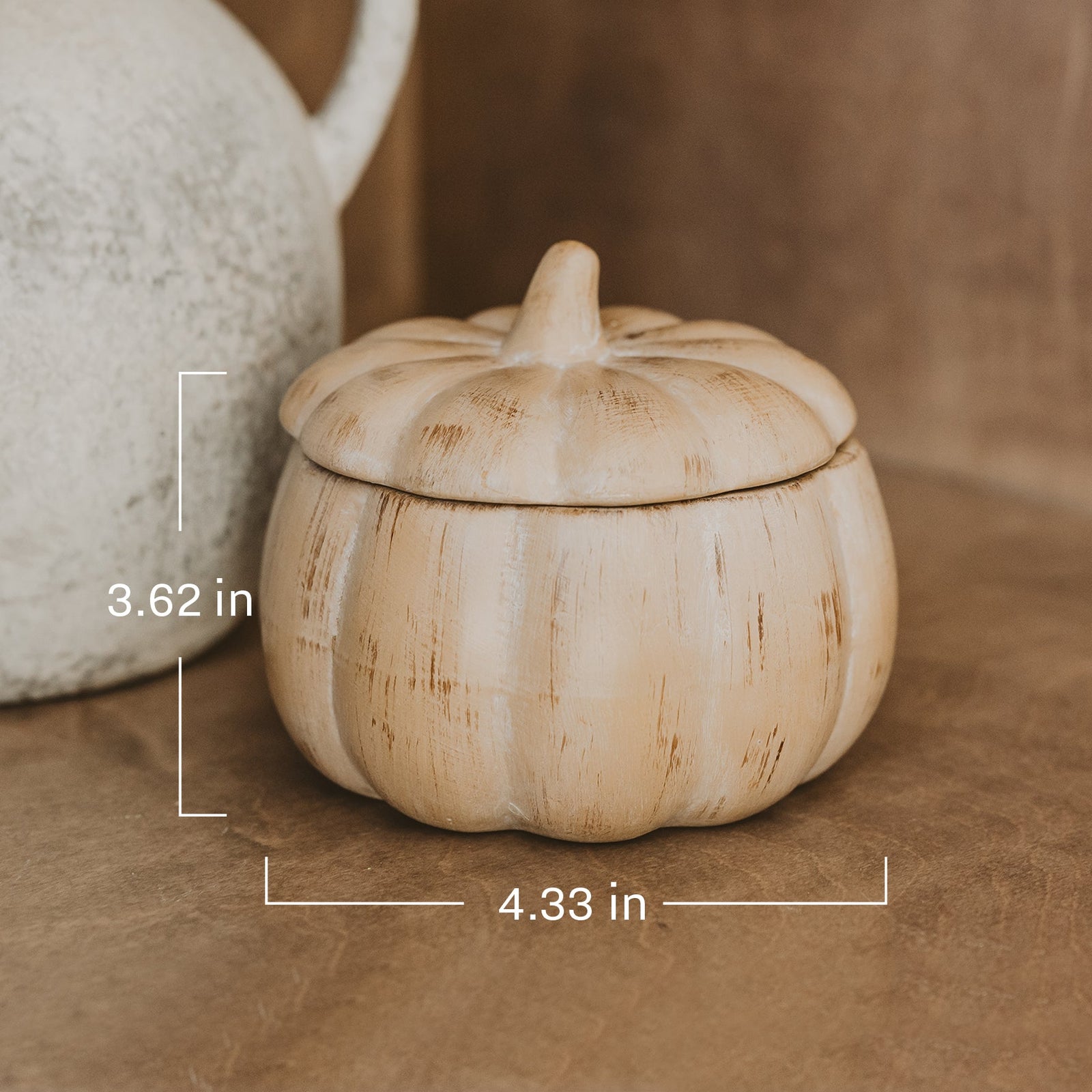 Pumpkin Spice Soy Candle - Ceramic Pumpkin Jar - 8 oz