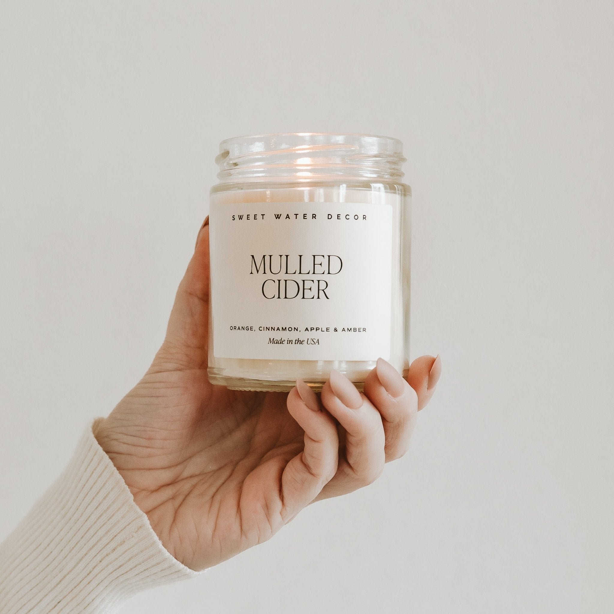 Mulled Cider Soy Candle - Clear Jar - 9 oz