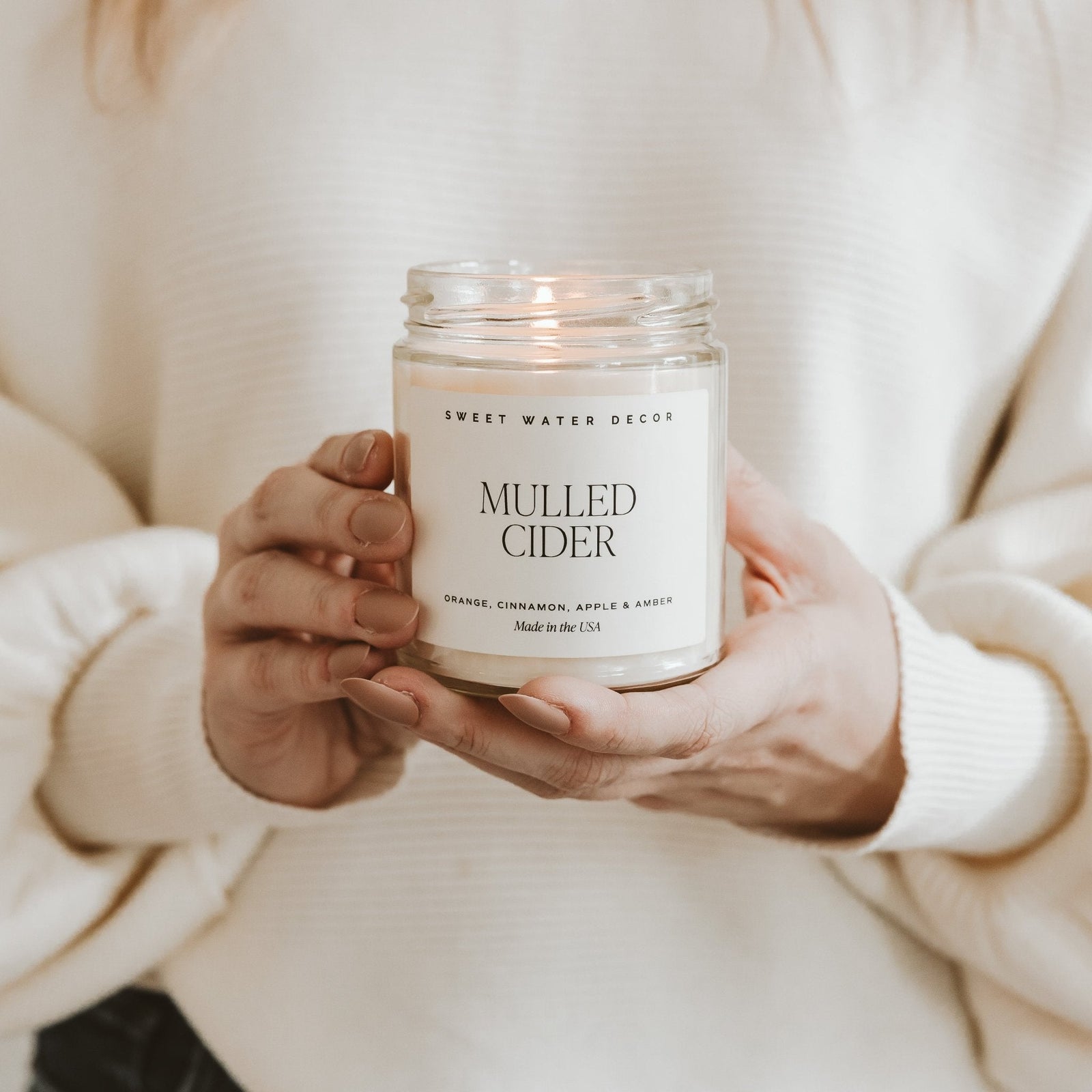 Mulled Cider Soy Candle - Clear Jar - 9 oz