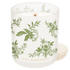 Green Floral Soy Candle - White Translucent Tinted Glass Jar - 12 oz (Lavender and Sage)
