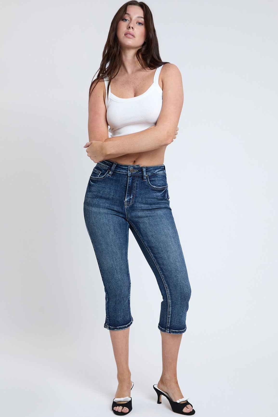 Women's Luxe High Rise Capri with Side Slit