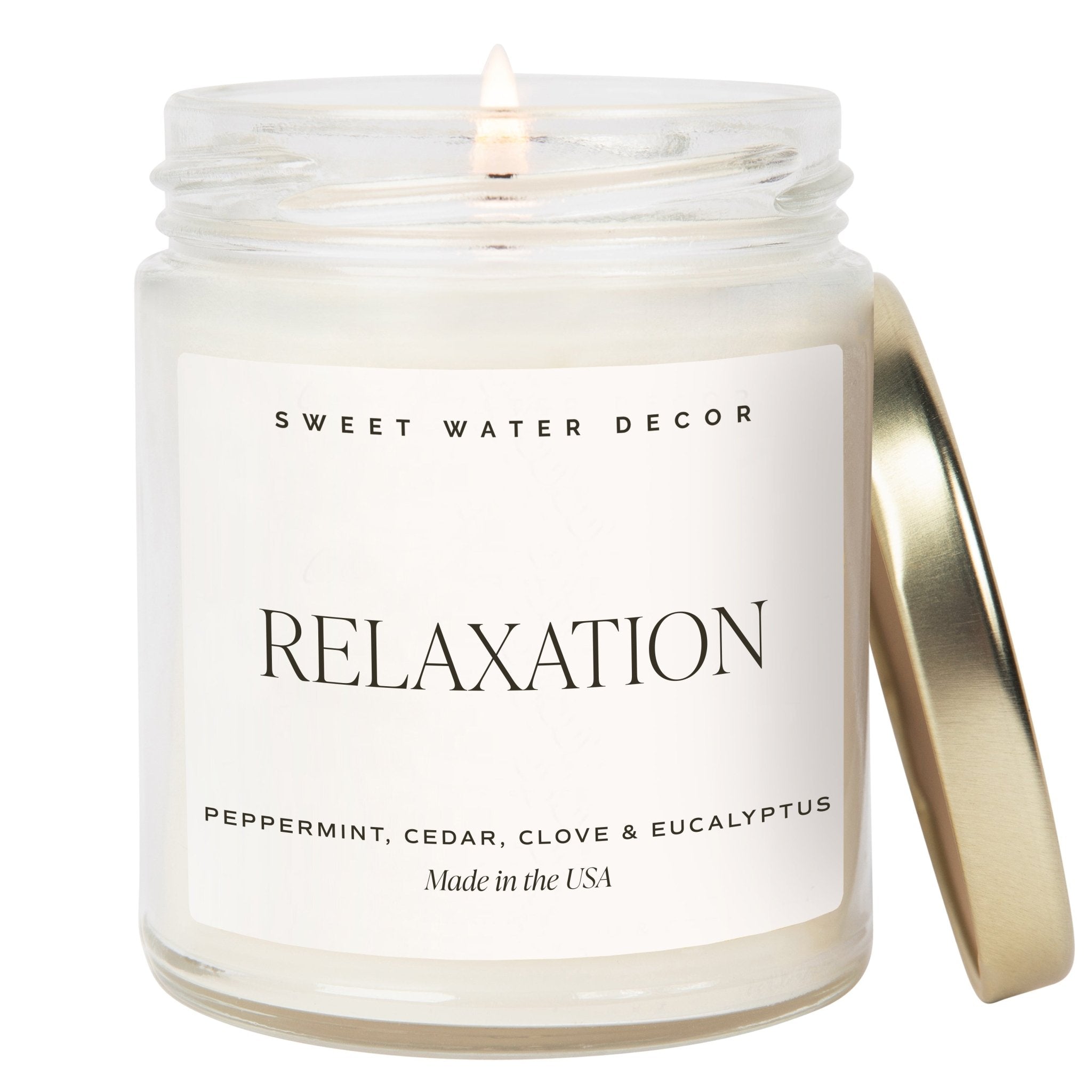 Relaxation Soy Candle - Clear Jar - 9 oz