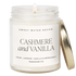 Cashmere and Vanilla Soy Candle - Clear Jar - 9 oz