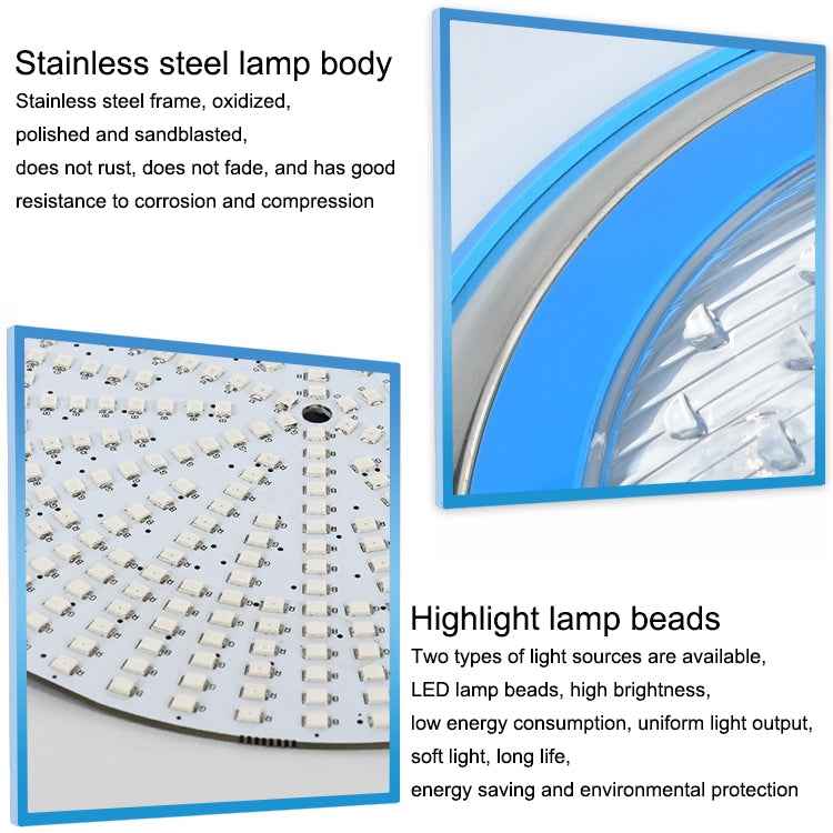 15W LED Pool Light IP68 Waterproof Stainless Steel Underwater Wall Mounted Light