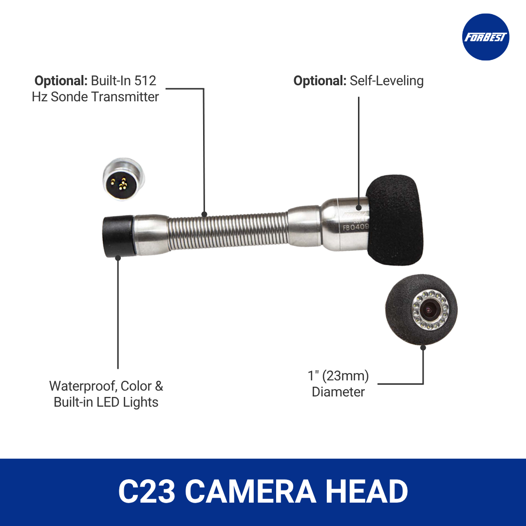 4188XT All-in-One Sewer Camera, 200ft Cable, Self-Leveling Head and 512Hz Sonde