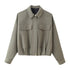 Women's Jacket Sage Green Utility BYMANYC ® New York SOHO OVERSIZED WORKWEAR BOMBER - New Collection
