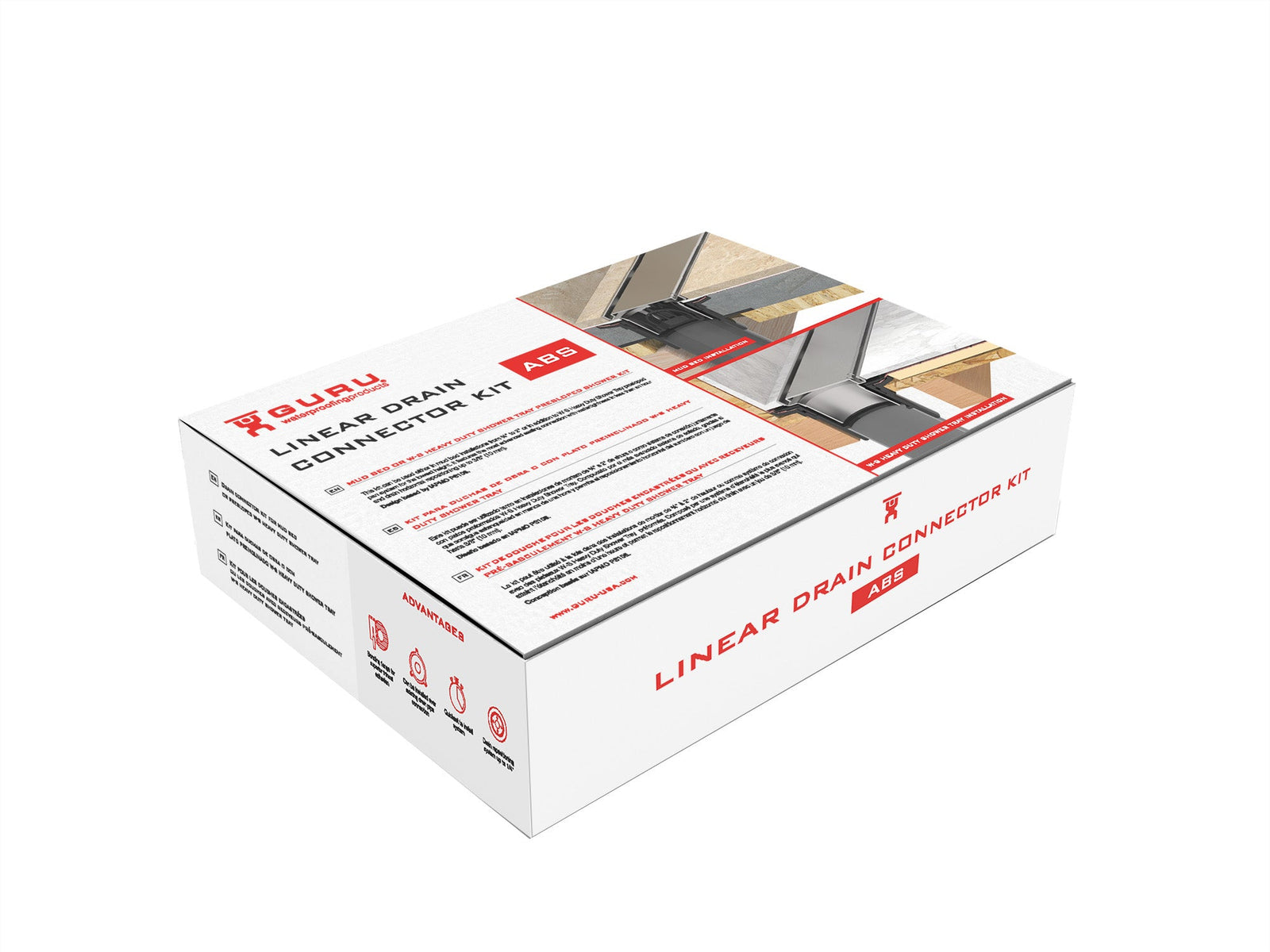 GURU LINEAR DRAIN CONNECTOR KIT ABS - Tundra Globe