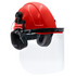 Cap-Style Hard Hat Kit with Mountable Earmuffs and Hi-Transparency Face Shield