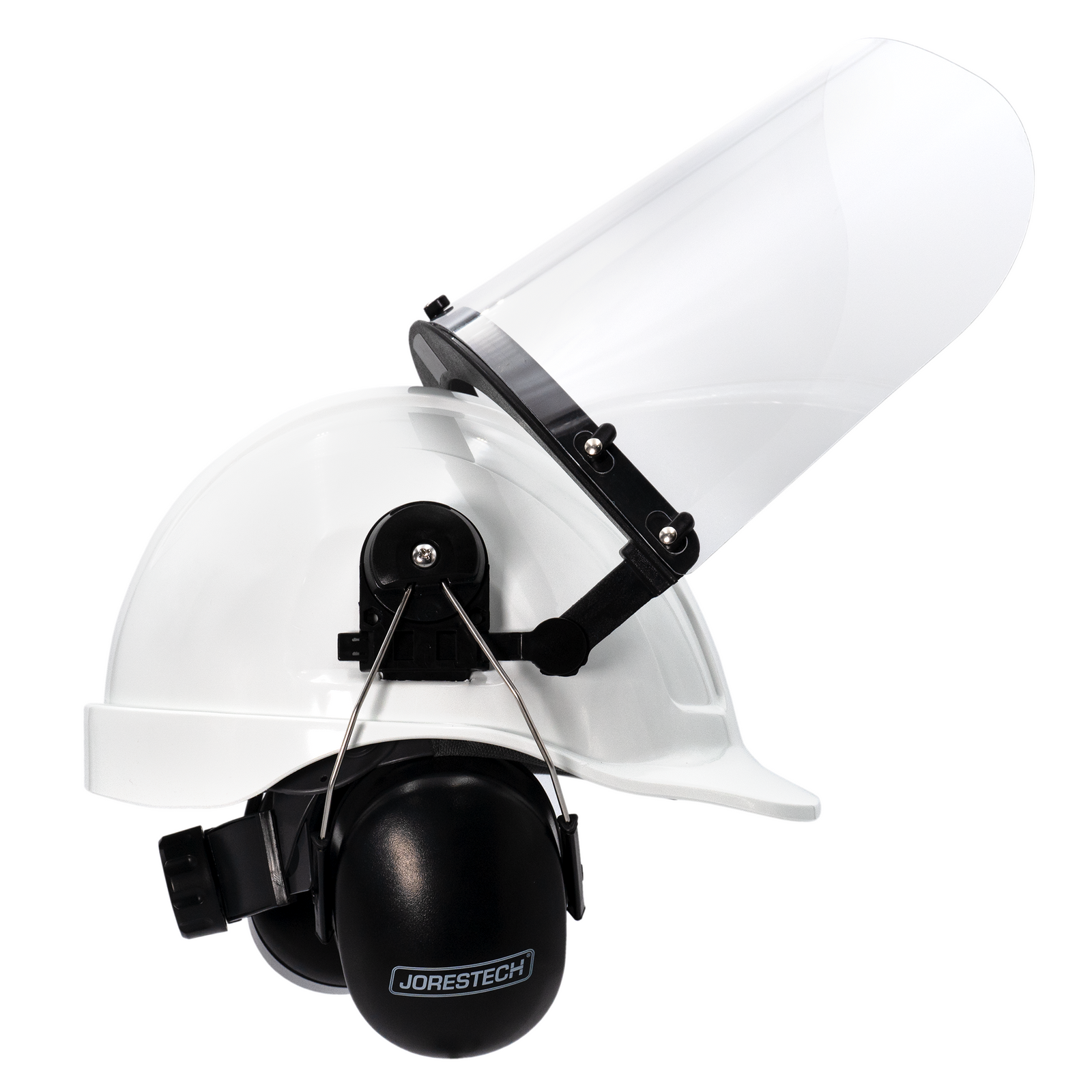 Cap-Style Hard Hat Kit with Mountable Earmuffs and Hi-Transparency Face Shield