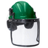 Safety Cap-Style Helmet System with Iron Mesh Face Shield and Earmuffs Black