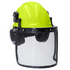 Safety Cap-Style Helmet System with Iron Mesh Face Shield and Earmuffs Black