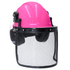 Safety Cap-Style Helmet System with Iron Mesh Face Shield and Earmuffs Black