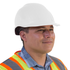 Cap Style Safety Hard Hat with 4 Point Suspension