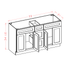 72" White Slim Shaker Double Sink Bathroom Vanity with Drawers