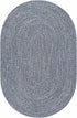 Blue Braided Faux Jute Rug