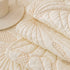 Embossed Leaf Cotton Quilted Sofa Cover Non-Slip Couch Protector with Thick Padding