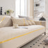 Modular Sofa Cover for Sectionals, Gold Striped Non-Slip Couch Protector