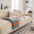 Modular Sofa Cover for Sectionals, Gold Striped Non-Slip Couch Protector