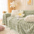 Super Soft Fluffy Faux Rabbit Fur Sofa Throw Blanket, Couch Cover Blanket for Couches Living Room Furniture Throw