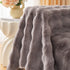 Super Soft Fluffy Faux Rabbit Fur Sofa Throw Blanket, Couch Cover Blanket for Couches Living Room Furniture Throw