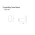 ZLINE Crystal Bay Bathroom Accessories Package with Towel Rail, Hook, Ring and Toilet Paper Holder, 4BP-CBYACC-CH