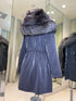Genuine Silver Fox Fully Lined Hood Rabbit Insulated Parka