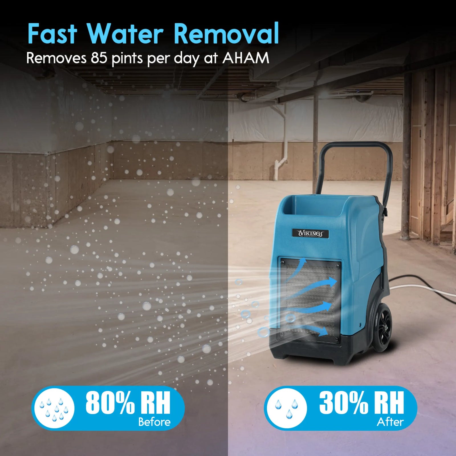 XPOWER VIKING CD-90L Commercial LGR Dehumidifier