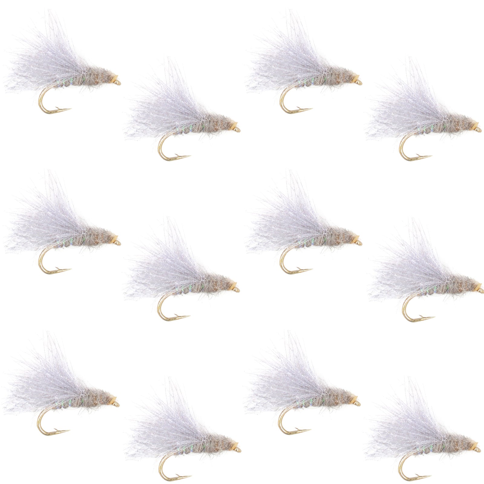 CDC Baetis Emerger BWO Wet Fly Fishing Flies - 1 Dozen Flies Hook Size 18